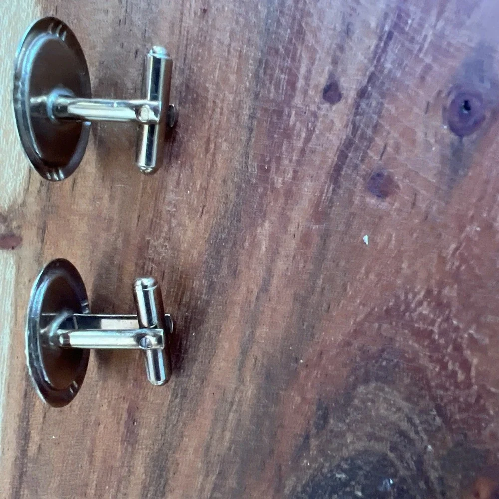 Vintage Cufflinks Jewelry Gold Tone And Black